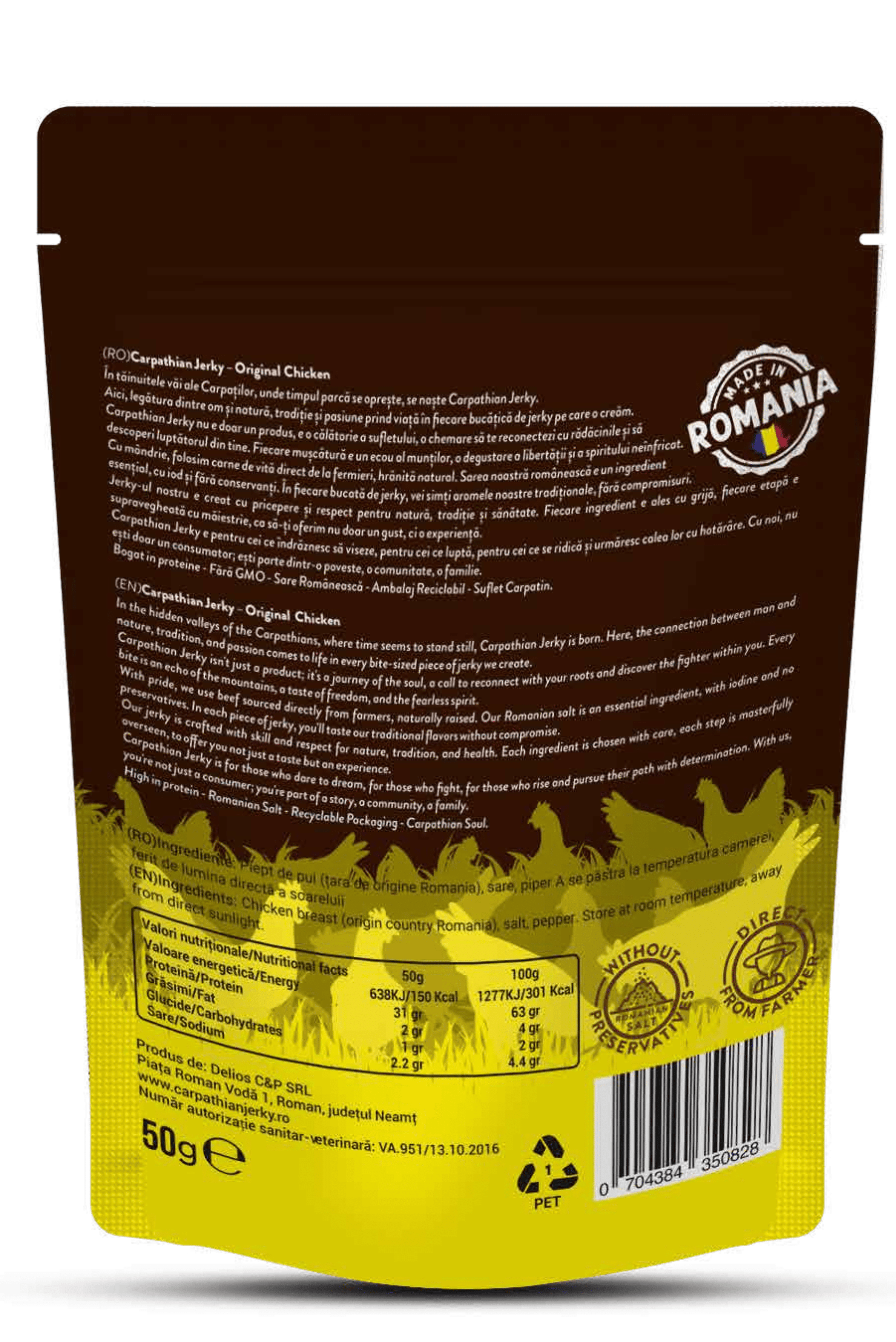 Carpathian Jerky Original Hühnchen - Carpathian Jerky
